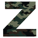 Letra o Nro. para decorar camuflado
